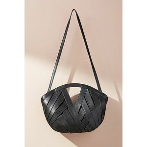 Anthropologie Petite Woven Basket Bag